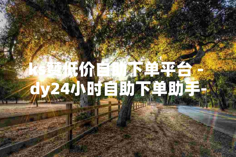 ks赞低价自助下单平台 - dy24小时自助下单助手-随时畅享便捷购物