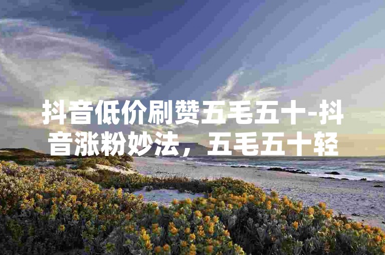 抖音低价刷赞五毛五十-抖音涨粉妙法，五毛五十轻松刷赞！-快手全网超低价业务-dy五毛500个赞速达工具
