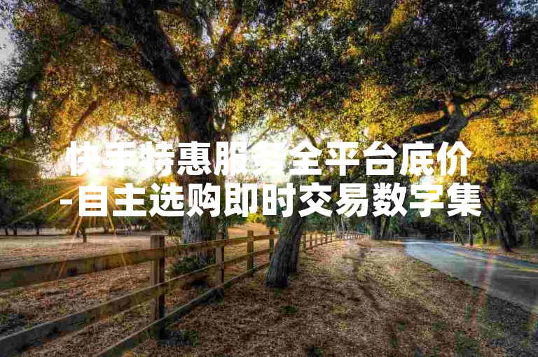 快手特惠服务全平台底价-自主选购即时交易数字集市