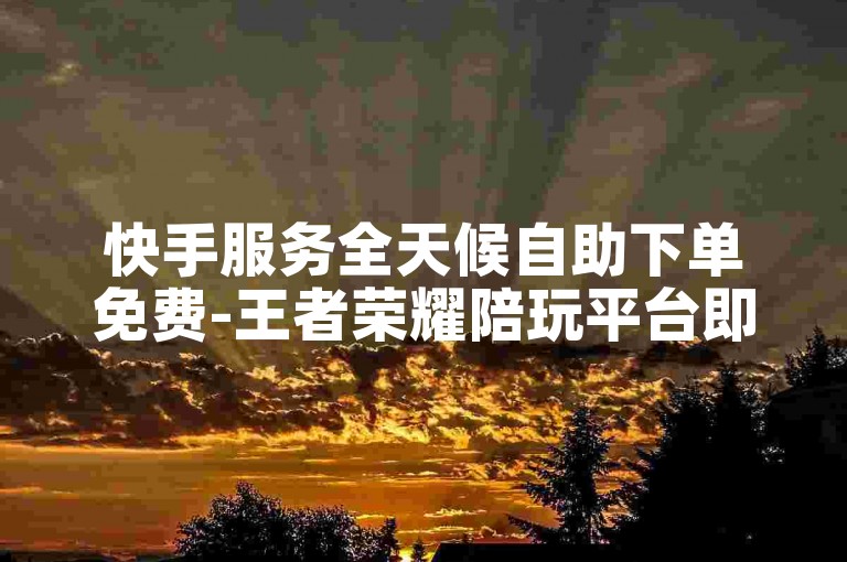 快手服务全天候自助下单免费-王者荣耀陪玩平台即时交易