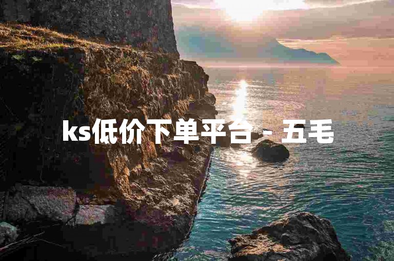 ks低价下单平台 - 五毛5万空间访客 - 学会在ks平台顺利下单方法