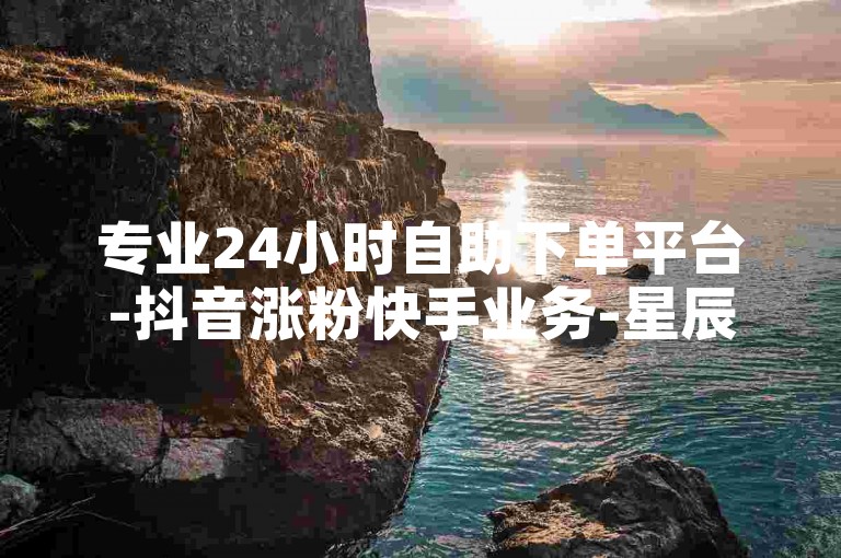 专业24小时自助下单平台-抖音涨粉快手业务-星辰货源网助力网红成长