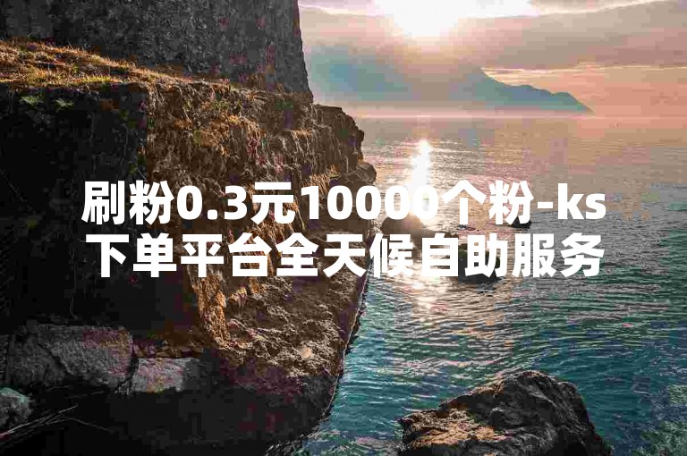 刷粉0.3元10000个粉-ks下单平台全天候自助服务