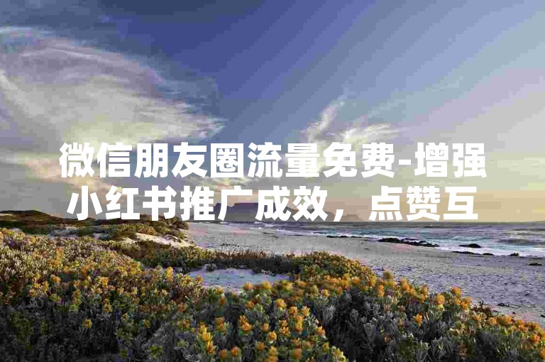 微信朋友圈流量免费-增强小红书推广成效，点赞互动制胜关键