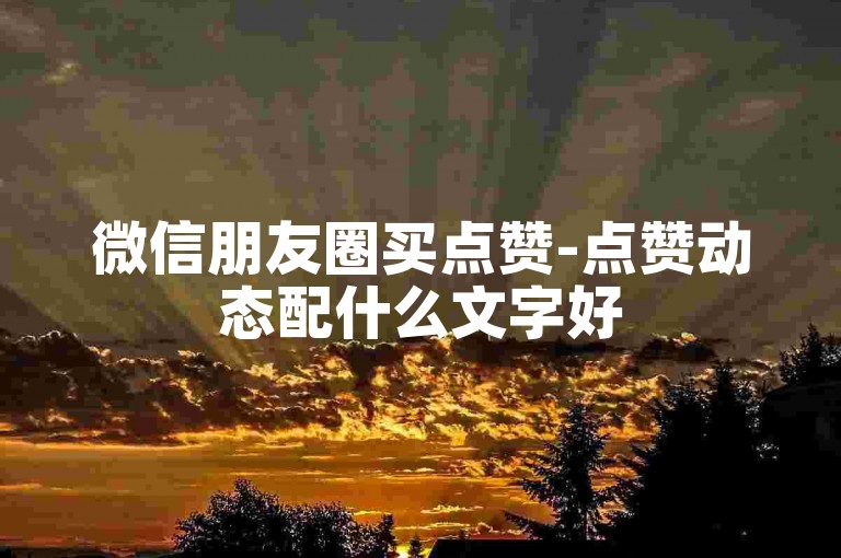 微信朋友圈买点赞-点赞动态配什么文字好