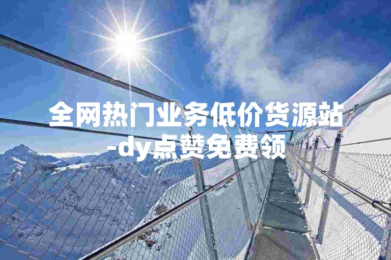 全网热门业务低价货源站-dy点赞免费领