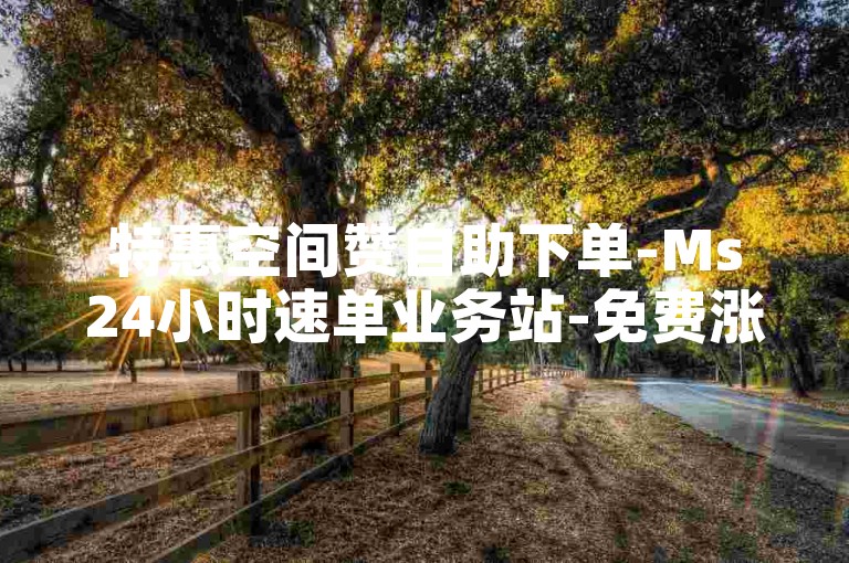特惠空间赞自助下单-Ms24小时速单业务站-免费涨赞自动下单平台-空间增人气软件免费下载