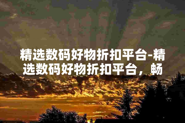 精选数码好物折扣平台-精选数码好物折扣平台，畅享热门数码，超低折扣随心购
