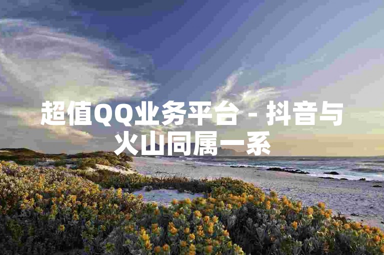 超值QQ业务平台 - 抖音与火山同属一系