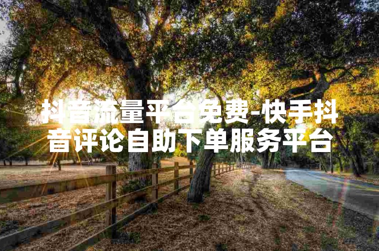 抖音流量平台免费-快手抖音评论自助下单服务平台