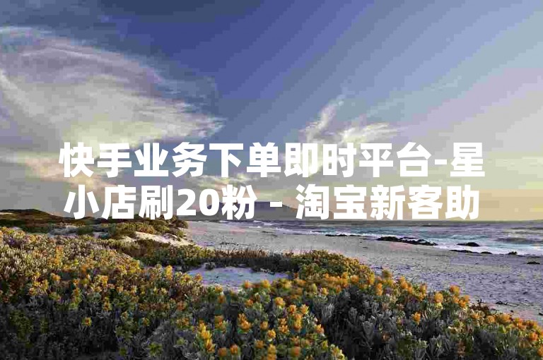 快手业务下单即时平台-星小店刷20粉 - 淘宝新客助力网站免费 - 微信会员低价开通网站