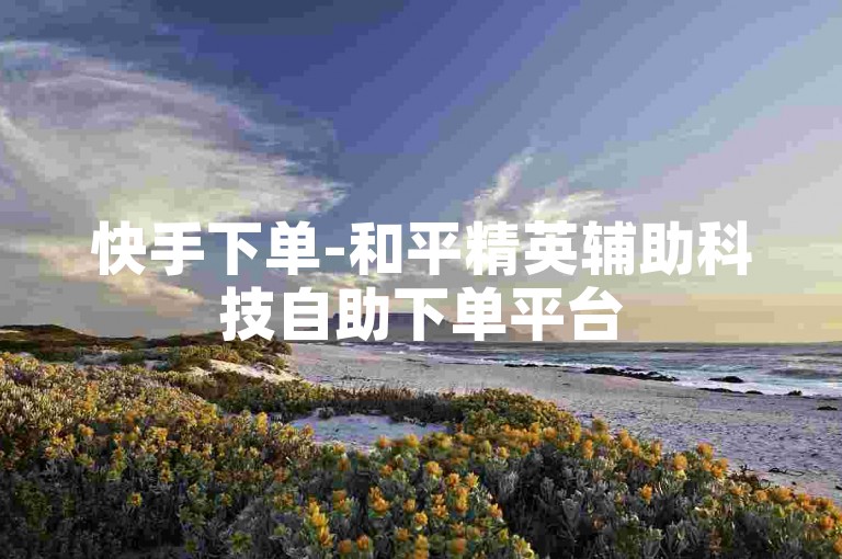 快手下单-和平精英辅助科技自助下单平台