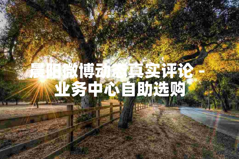 晨阳微博动态真实评论 - 业务中心自助选购