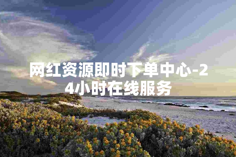 网红资源即时下单中心-24小时在线服务