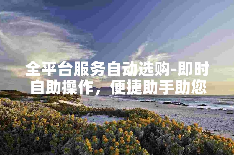 全平台服务自动选购-即时自助操作，便捷助手助您达成！-智能联盟全天候自动选购平台-快手自助