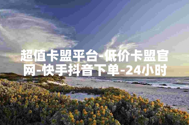 超值卡盟平台-低价卡盟官网-快手抖音下单-24小时自助商城全新上线！