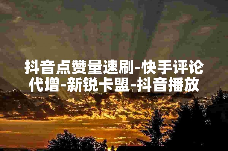 抖音点赞量速刷-快手评论代增-新锐卡盟-抖音播放量下单-靠谱ks业务平台-实惠ks下单