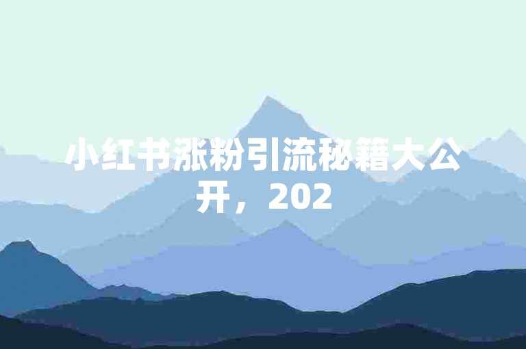 小红书涨粉引流秘籍大公开，2025热门技巧助你快速提升关注度！