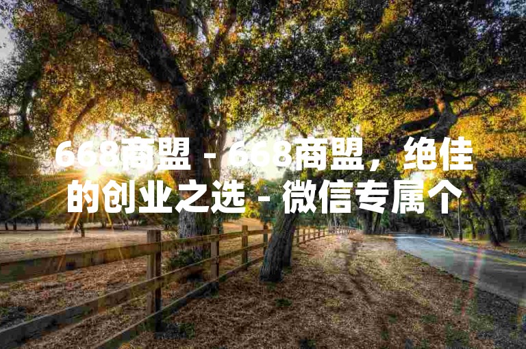 668商盟 - 668商盟，绝佳的创业之选 - 微信专属个性头像 - dy24小时自助下单