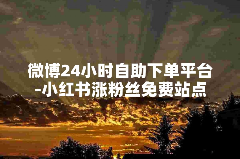 微博24小时自助下单平台-小红书涨粉丝免费站点