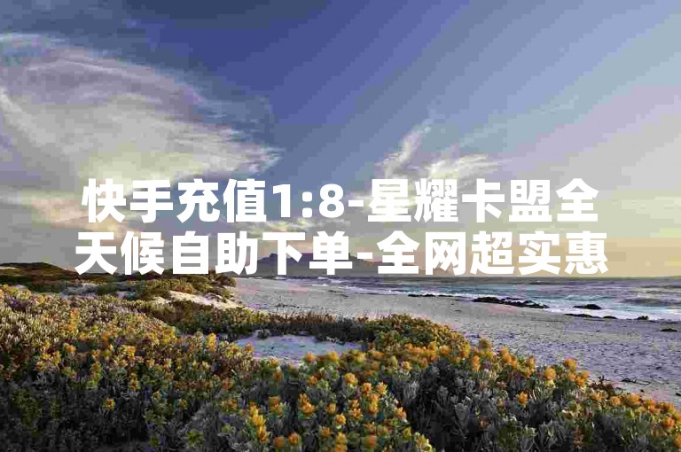 快手充值1:8-星耀卡盟全天候自助下单-全网超实惠24小时自助平台-随心购
