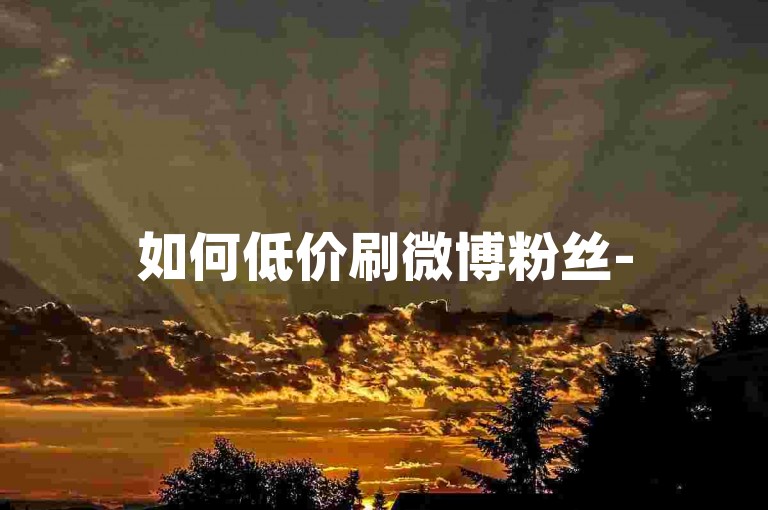 如何低价刷微博粉丝-5元一万真人粉平台-速推网自助下单-直播网红涨粉秘籍网站