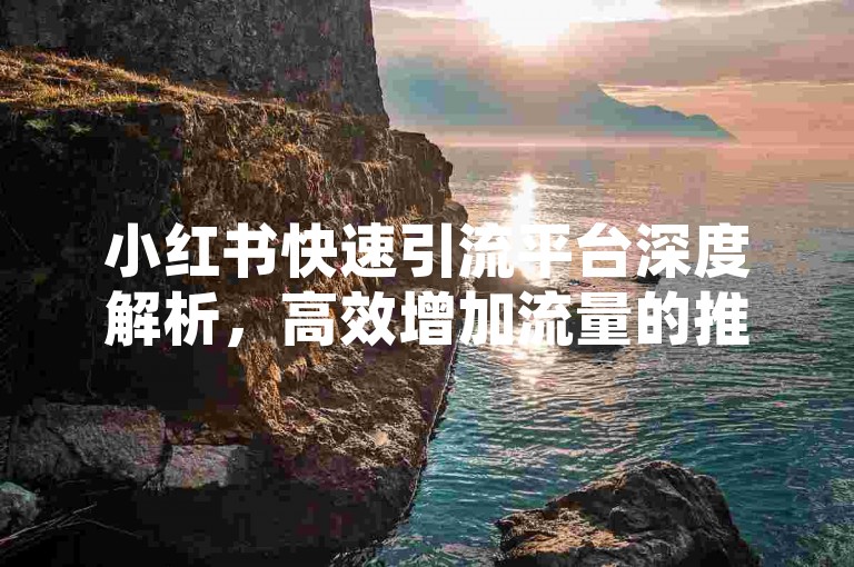 小红书快速引流平台深度解析，高效增加流量的推荐平台！2025必备-