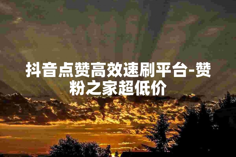 抖音点赞高效速刷平台-赞粉之家超低价