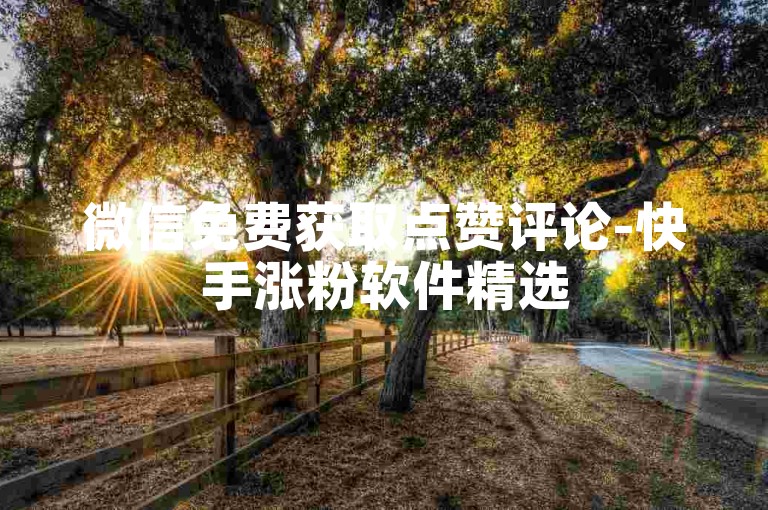 微信免费获取点赞评论-快手涨粉软件精选
