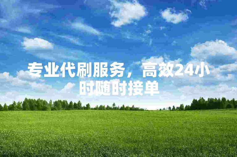 专业代刷服务，高效24小时随时接单