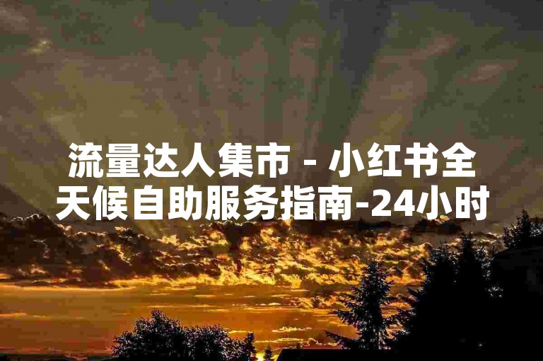 流量达人集市 - 小红书全天候自助服务指南-24小时内提升微博下单速度的技巧与关键