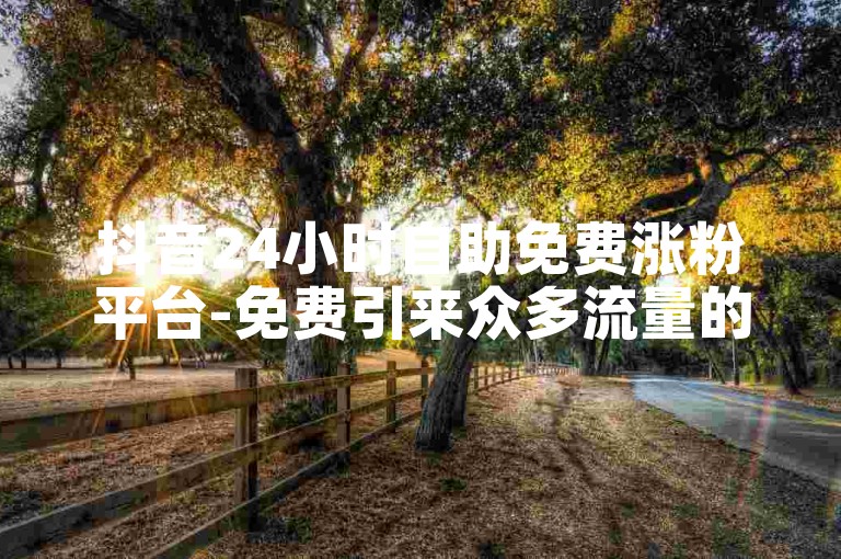 抖音24小时自助免费涨粉平台-免费引来众多流量的网站