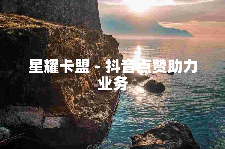 星耀卡盟 - 抖音点赞助力业务