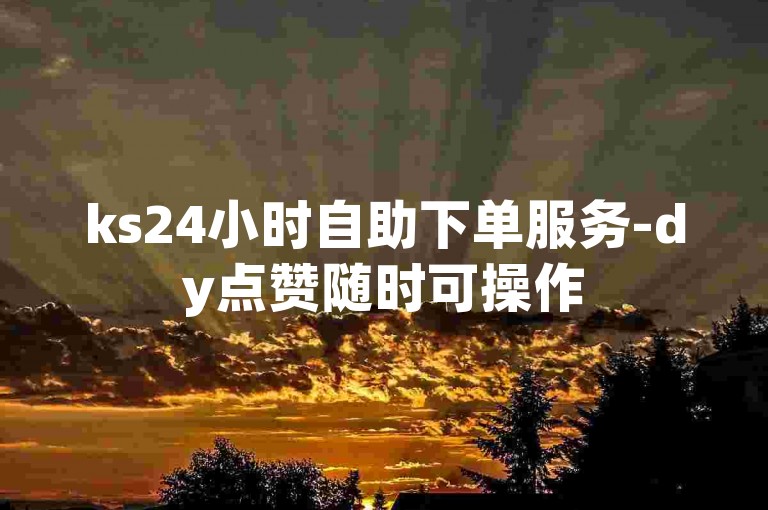 ks24小时自助下单服务-dy点赞随时可操作