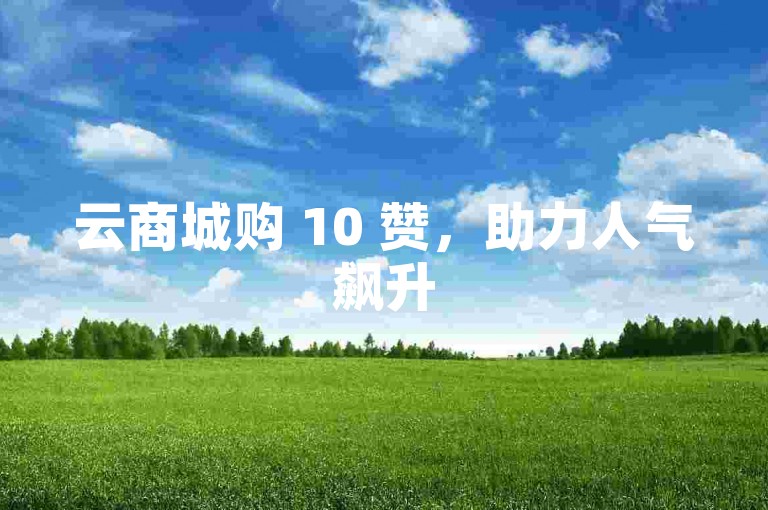 云商城购 10 赞，助力人气飙升
