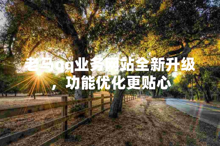 老马qq业务网站全新升级，功能优化更贴心