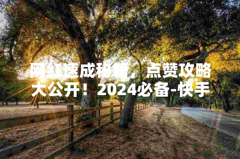 网红速成秘籍，点赞攻略大公开！2024必备-快手小号批发平台24h自助下单