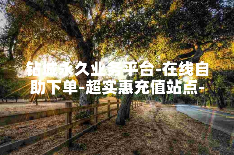 钻城永久业务平台-在线自助下单-超实惠充值站点-会员特权特惠网