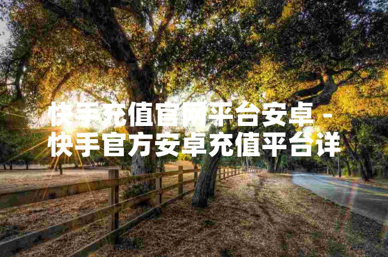 快手充值官网平台安卓 - 快手官方安卓充值平台详细攻略