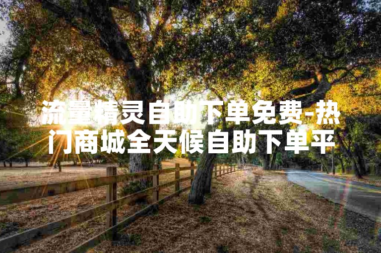 流量精灵自助下单免费-热门商城全天候自助下单平台