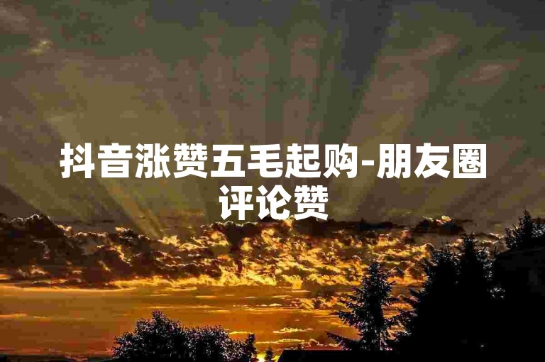 抖音涨赞五毛起购-朋友圈评论赞