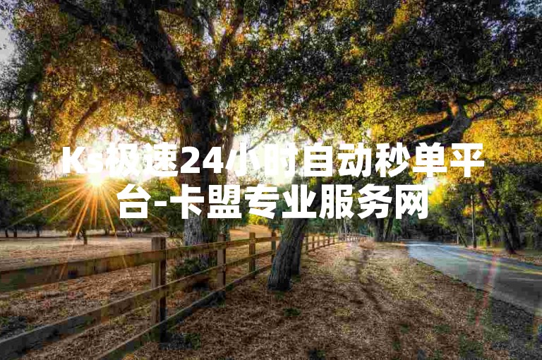 Ks极速24小时自动秒单平台-卡盟专业服务网