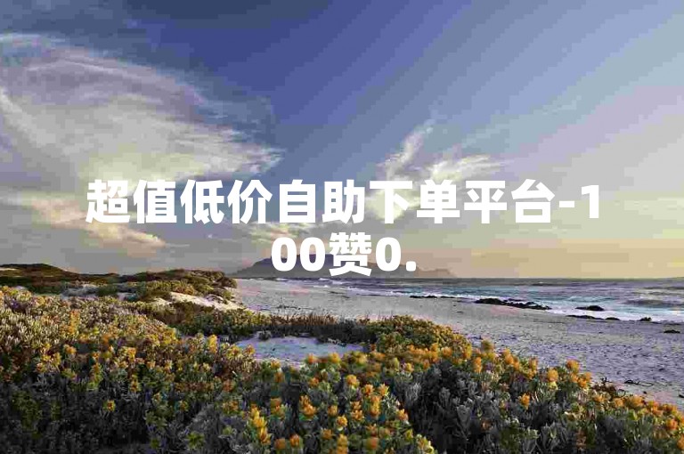 超值低价自助下单平台-100赞0.5起-名片赞超实惠-随时下单