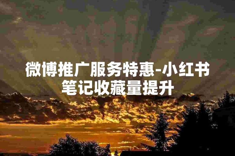 微博推广服务特惠-小红书笔记收藏量提升