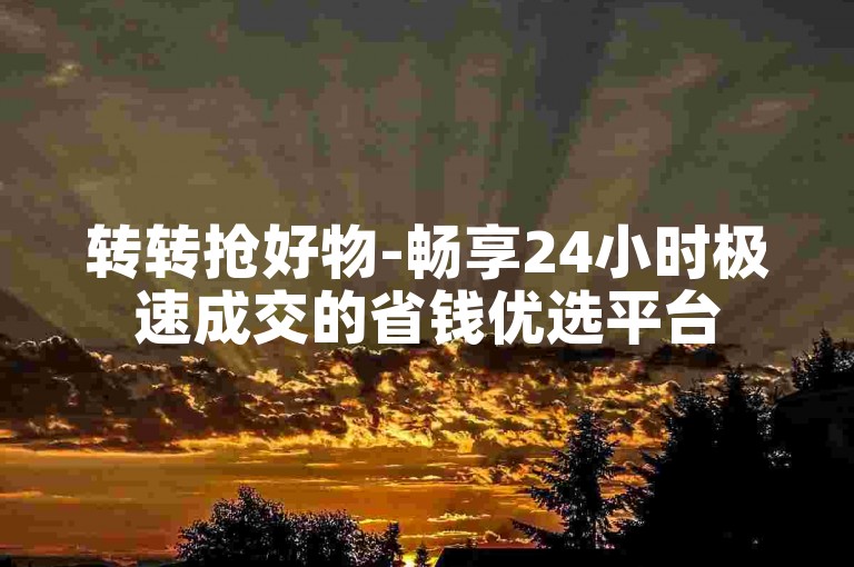 转转抢好物-畅享24小时极速成交的省钱优选平台
