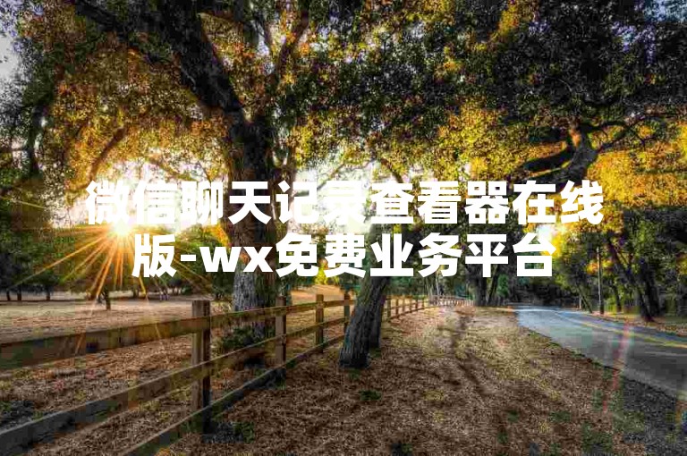 微信聊天记录查看器在线版-wx免费业务平台
