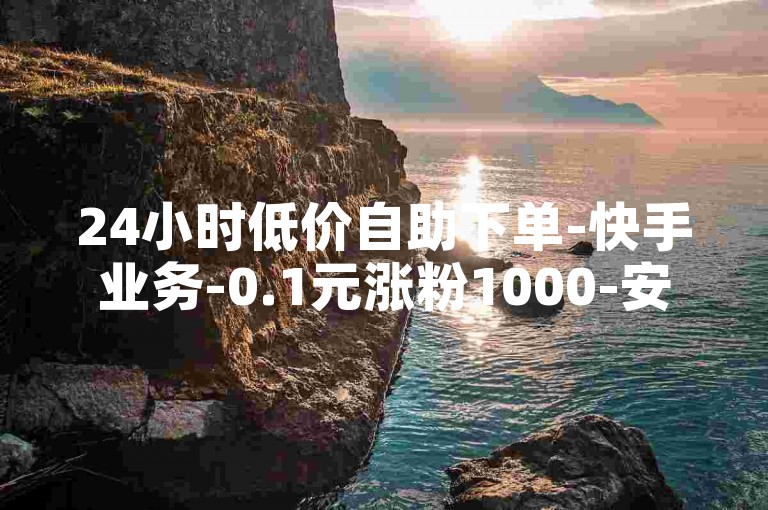 24小时低价自助下单-快手业务-0.1元涨粉1000-安全便捷平台