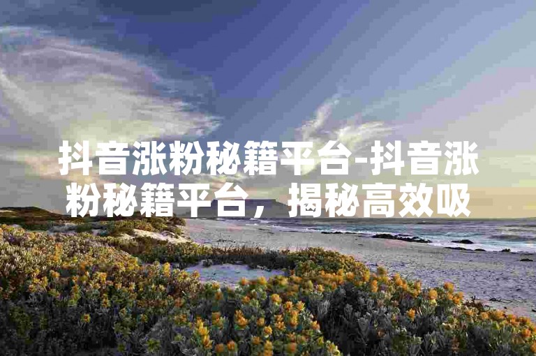 抖音涨粉秘籍平台-抖音涨粉秘籍平台，揭秘高效吸粉技巧-KS点赞业务网-抖音热门业务独家揭秘