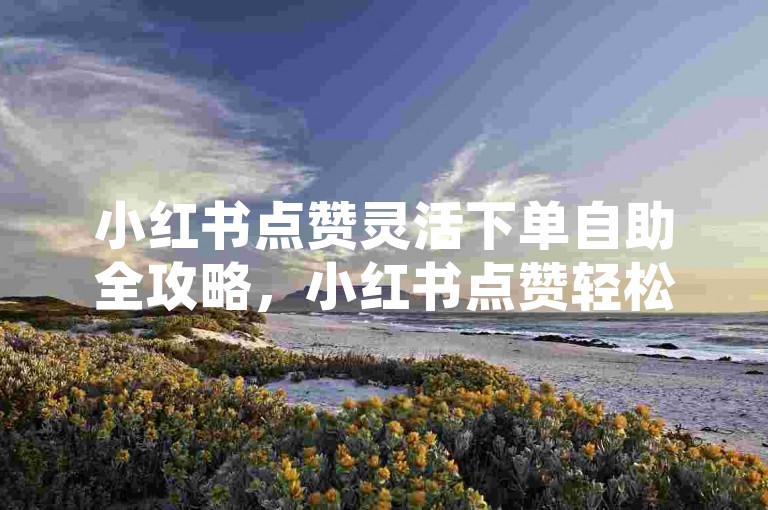 小红书点赞灵活下单自助全攻略，小红书点赞轻松下单自助有招，更高效！2025必备