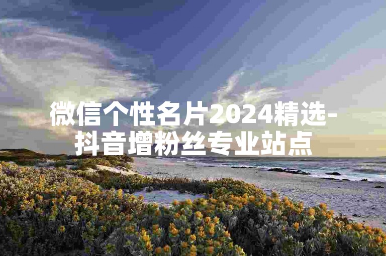 微信个性名片2024精选-抖音增粉丝专业站点